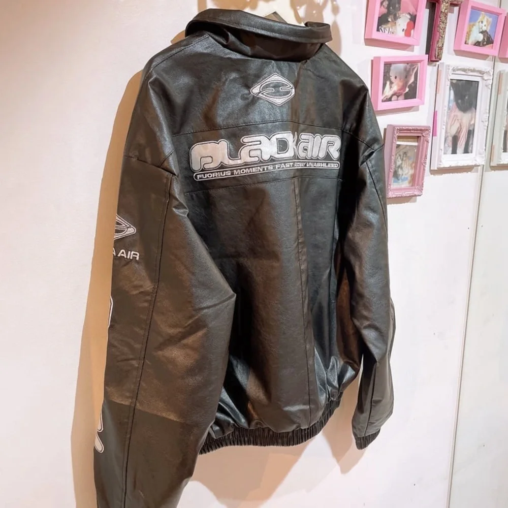 Black Graphic Bomber Jacket​